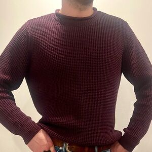 Men's L.L.Bean Organic Cotton Waffle Sweater, Rollneck Crew